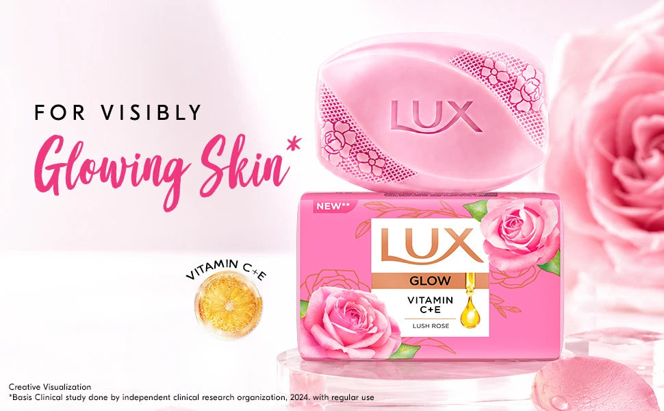 Lux Radiant Glow Rose & Vitamin C+E Beauty Soap