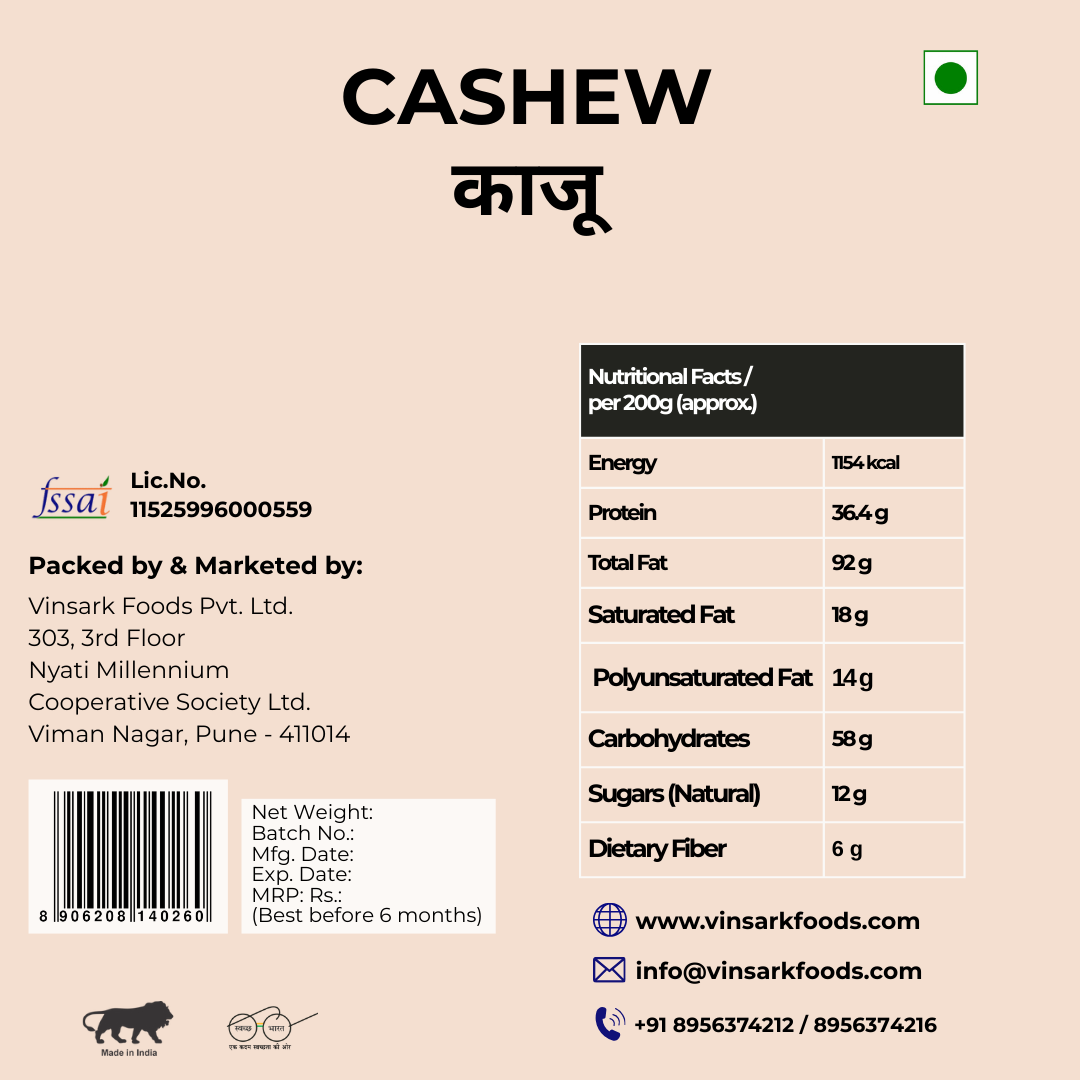 VFPL Cashew 100g/250g/500g