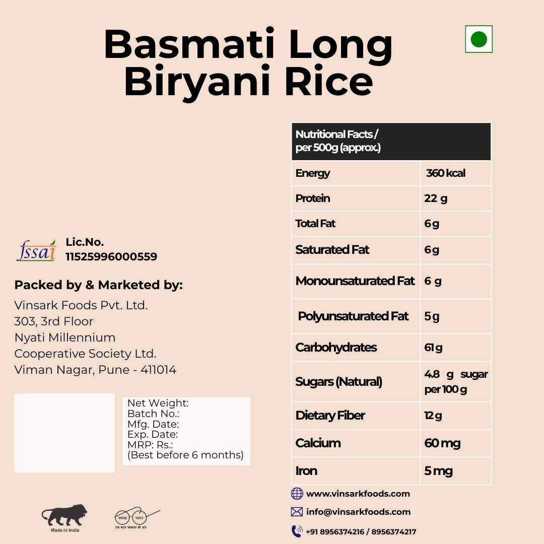 VFPL Biryani rice 1kg/5kg