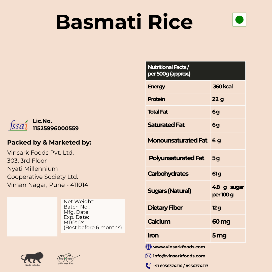 VFPL Basmati rice 1kg/5kg