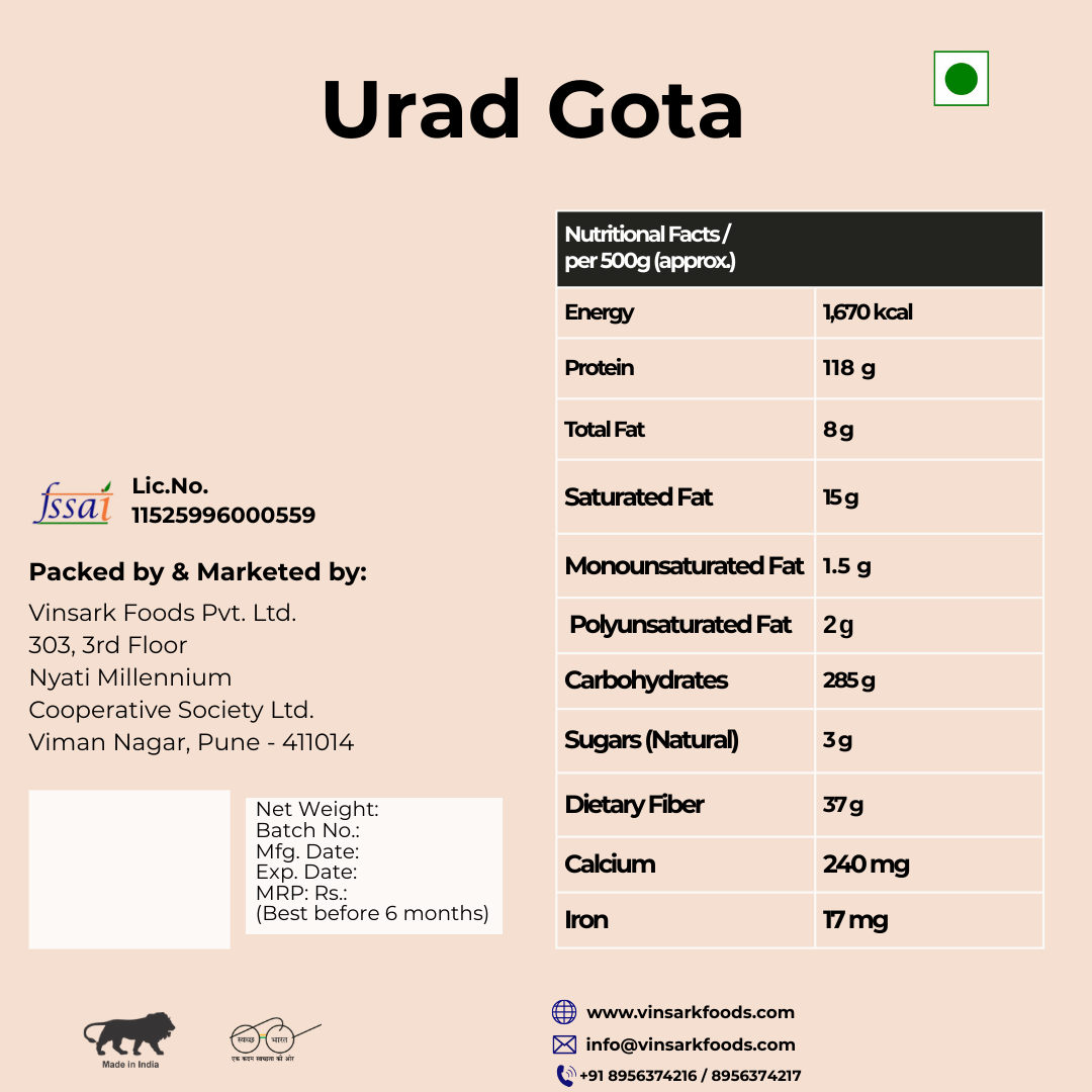 VFPL Urad Gota 500g / 1kg