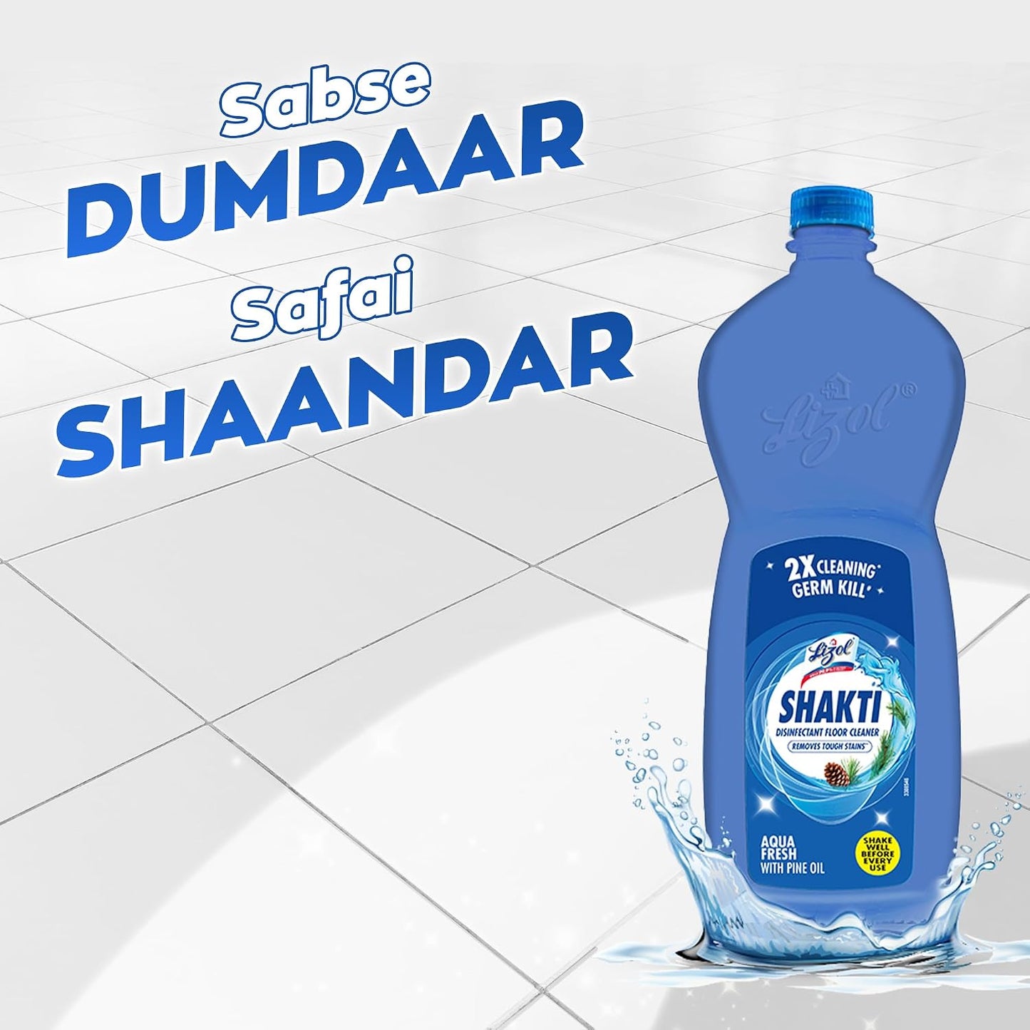 Lizol Shakti Disinfectant Floor Cleaner - Aqua Fresh
