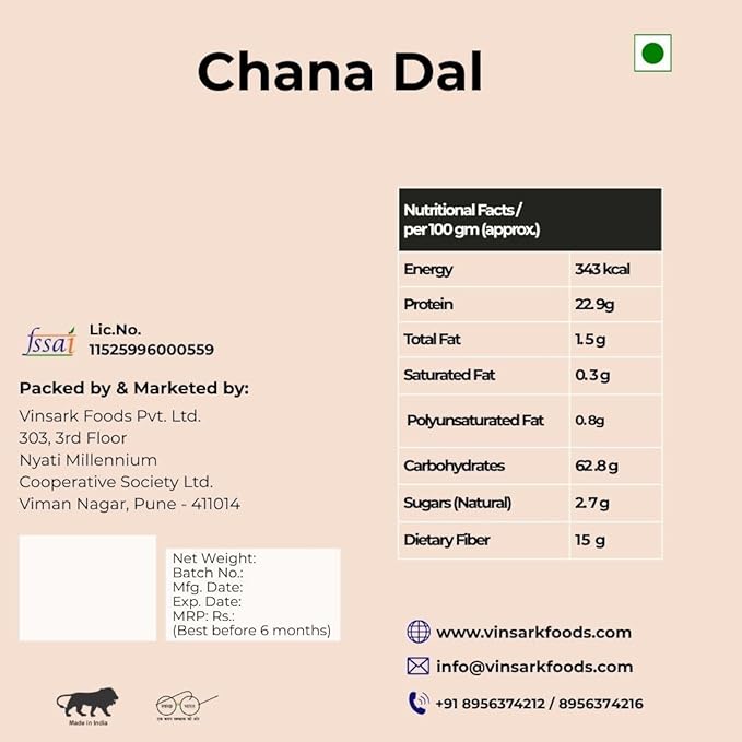 VFPL Chana Dal  500g / 1 kg
