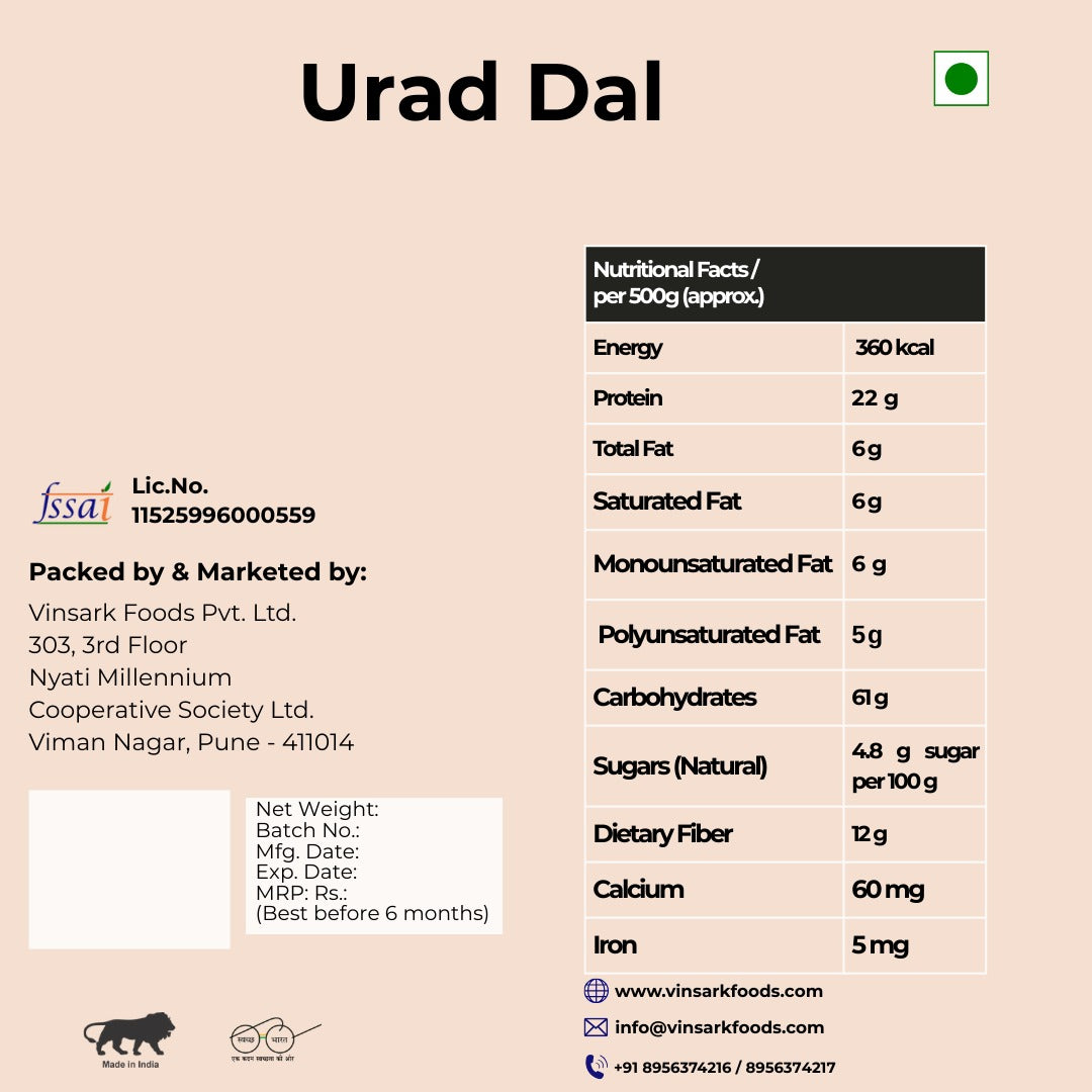 VFPL Urad Dal 500g / 1kg