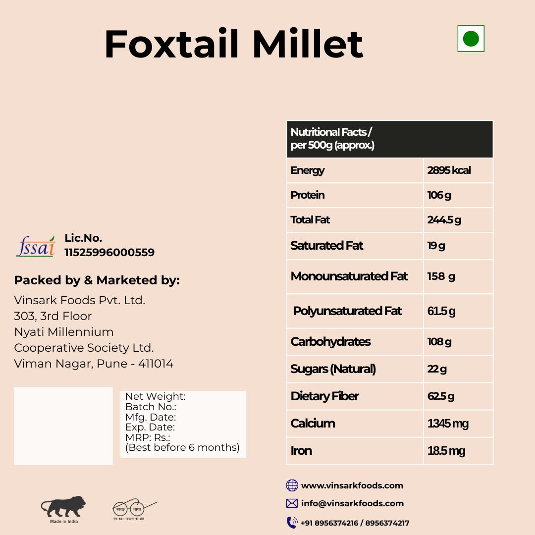 VFPL Foxtail Millet 500 gm