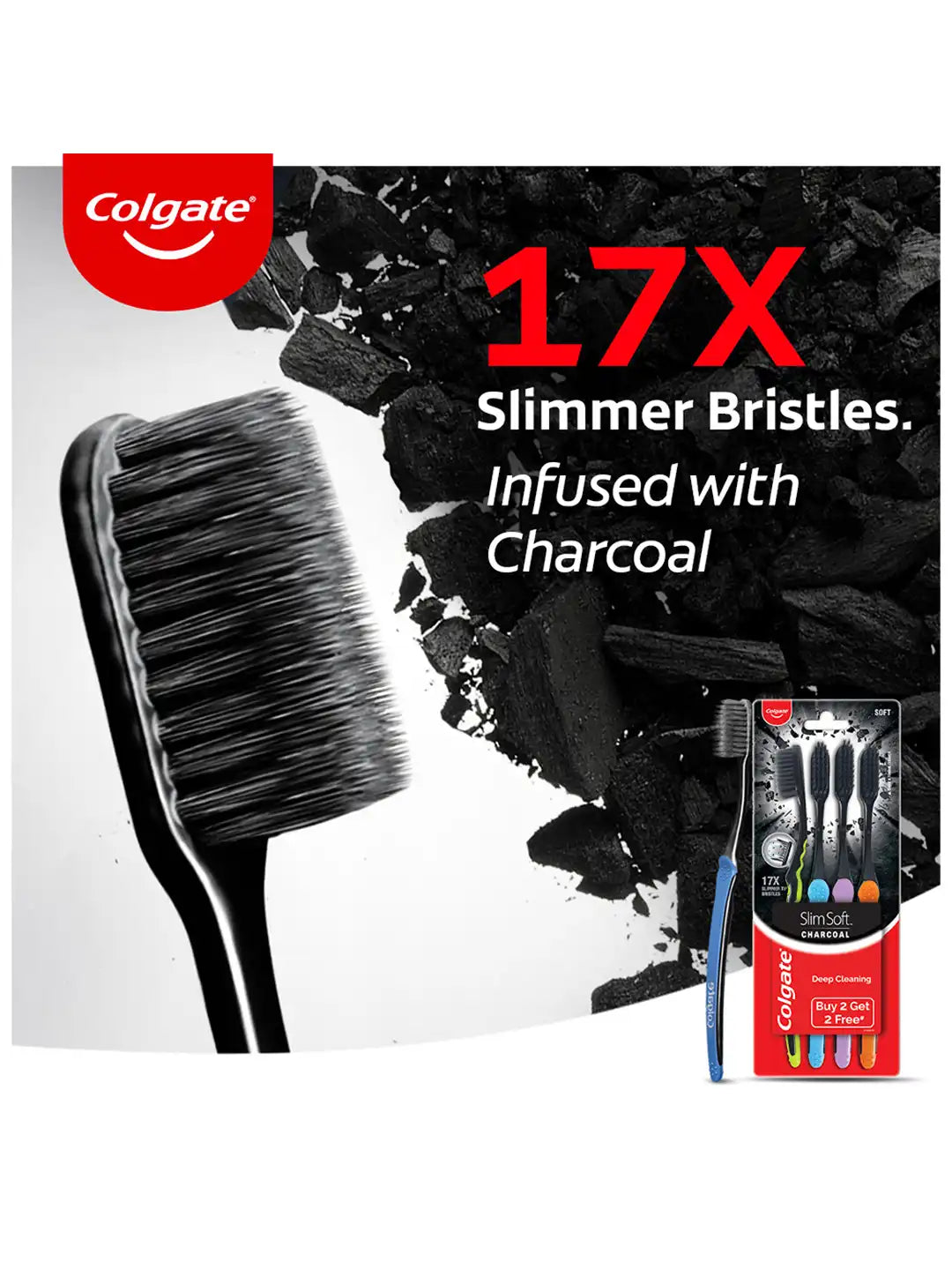 Colgate Slim Soft Charcoal Toothbrush