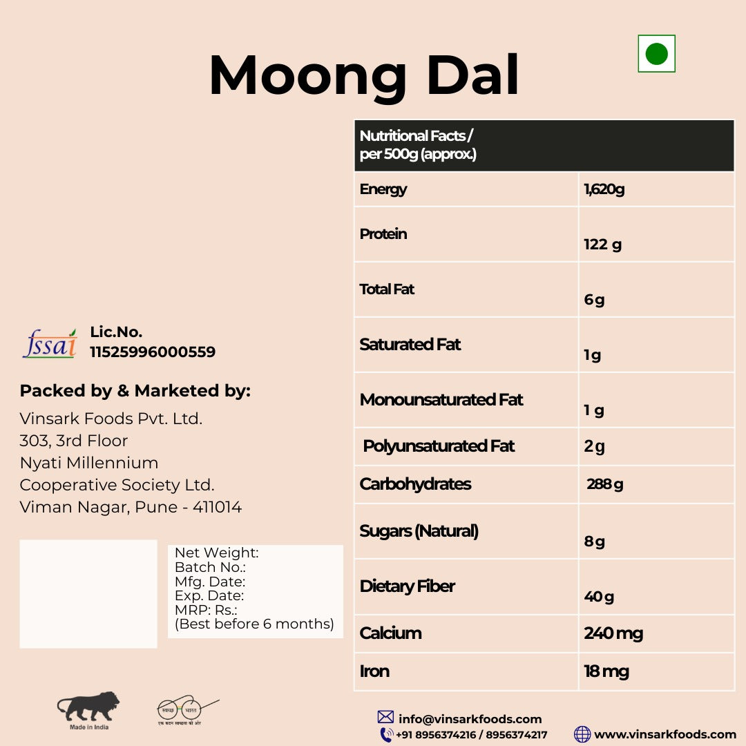 VFPL Moong Dal 500g/1kg