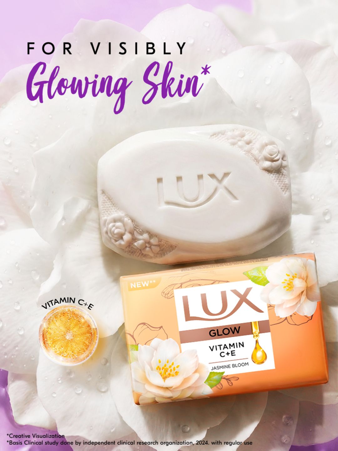 Lux Flaw-Less Glow Jasmine & Vitamin C+E Beauty Soap
