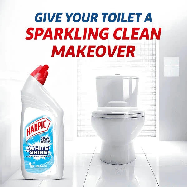 Harpic White & Shine Bleach Disinfectant Toilet Cleaner